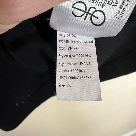 Ella Moss black short sleeve top sz xs - Picture 7 of 9